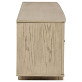 Kailani Beige Oak 79-inch 4-door Cane TV Stand Media Console - Ornate Home