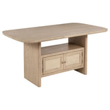 Kailani Beige Oak 8-piece Counter Height Dining Room Set - Ornate Home