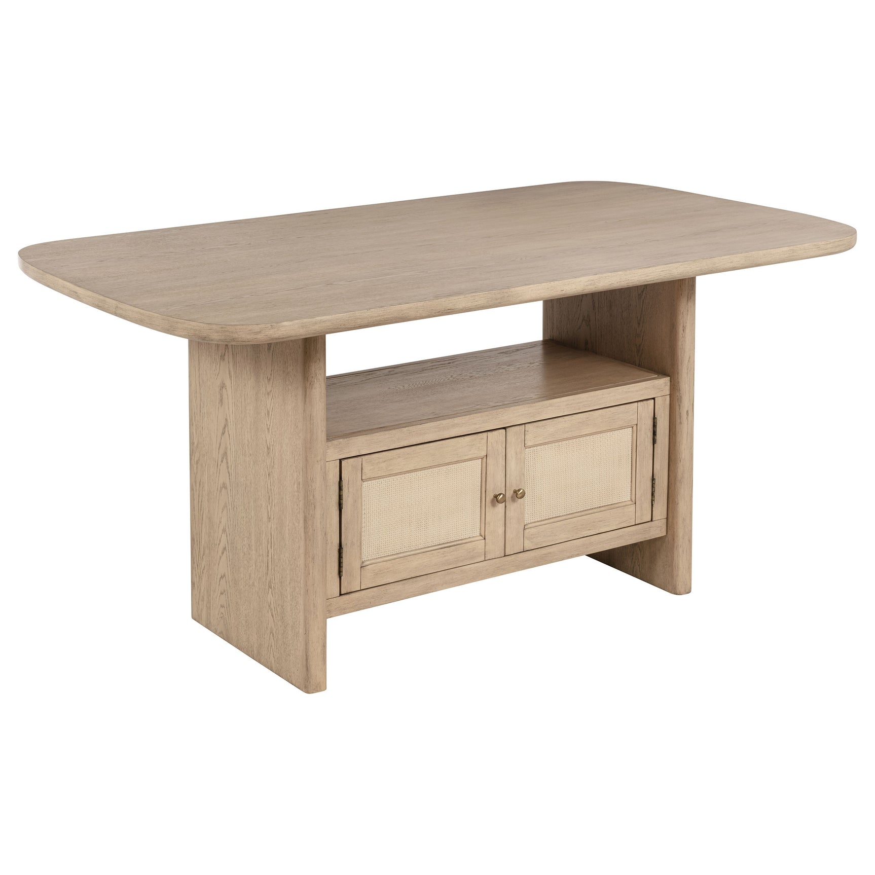 Kailani Beige Oak 8-piece Counter Height Dining Room Set - Ornate Home