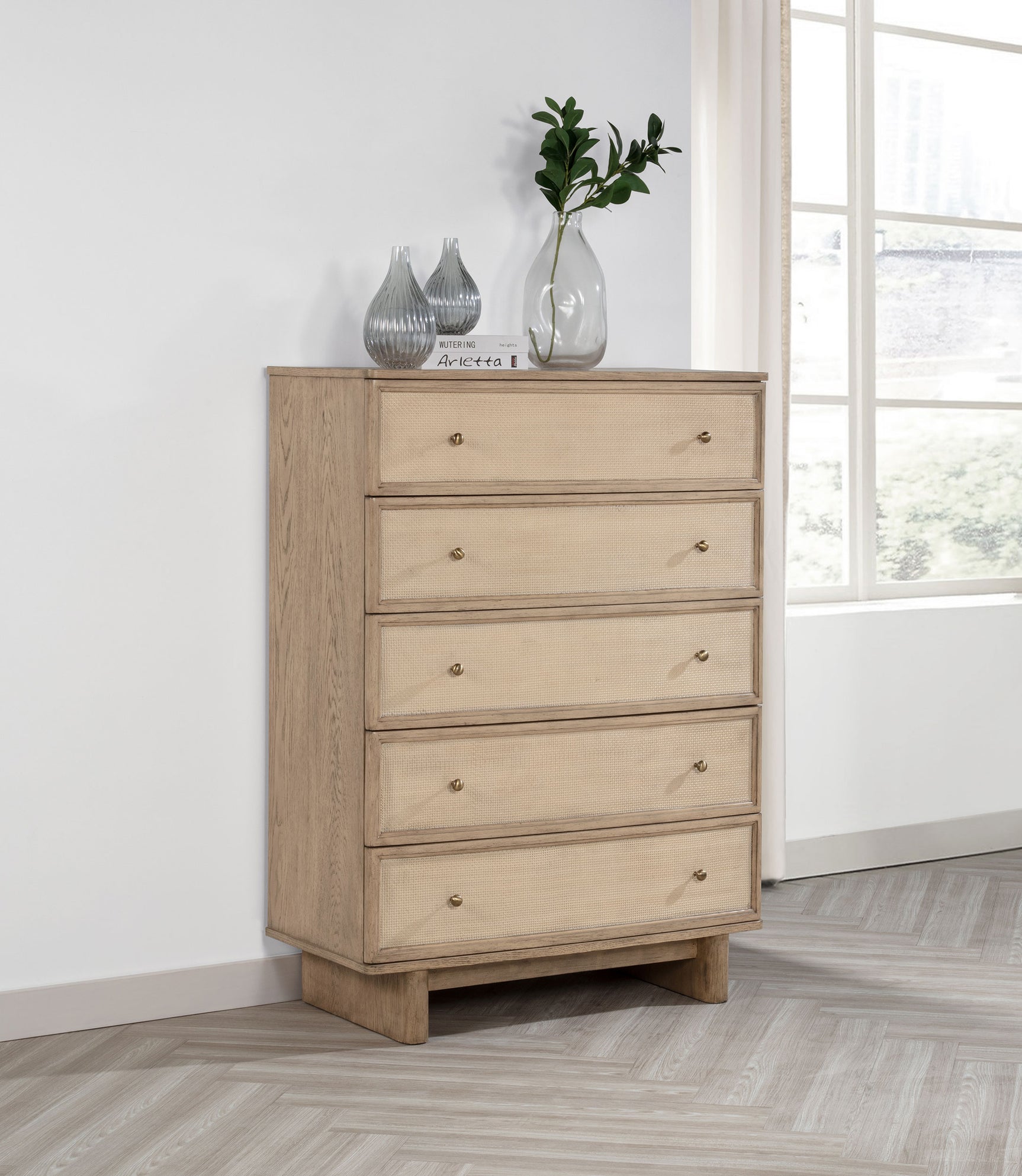 Kailani Beige Oak Chest - Ornate Home