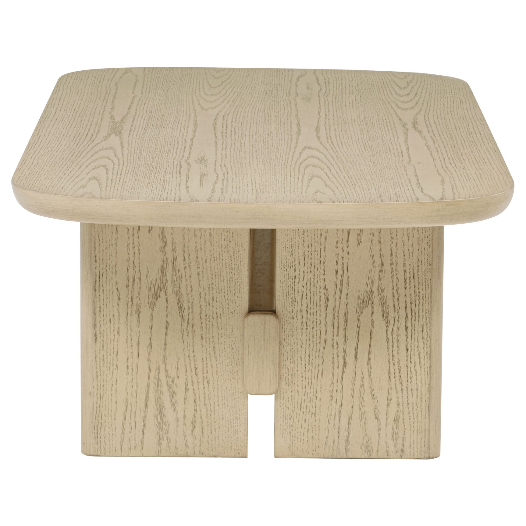Kailani Beige Oak Coastal Rectangular Cocktail Coffee Table - Ornate Home