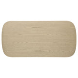 Kailani Beige Oak Coastal Rectangular Cocktail Coffee Table - Ornate Home