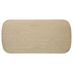 Kailani Beige Oak Coastal Rectangular Cocktail Coffee Table - Ornate Home