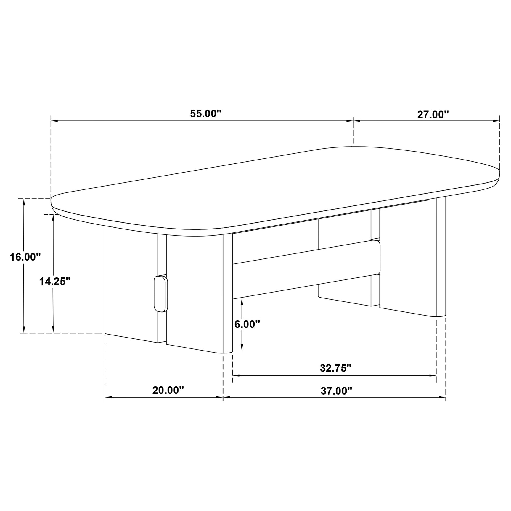 Kailani Beige Oak Coastal Rectangular Cocktail Coffee Table - Ornate Home