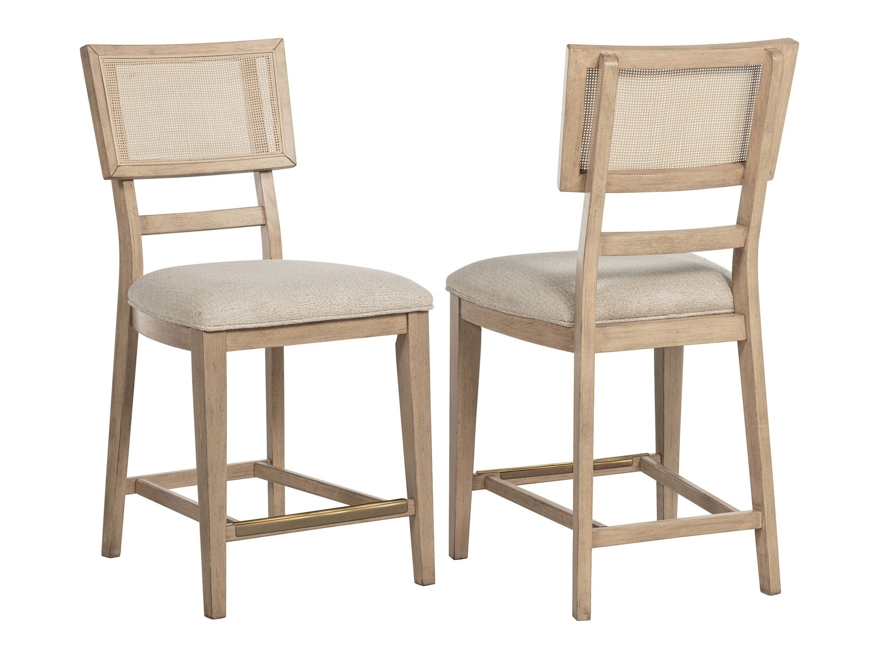 Kailani Beige Oak Counter Height Chair (Set of 2) - Ornate Home