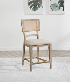 Kailani Beige Oak Counter Height Chair (Set of 2) - Ornate Home