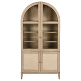 Kailani Beige Oak Display Cabinet - Ornate Home