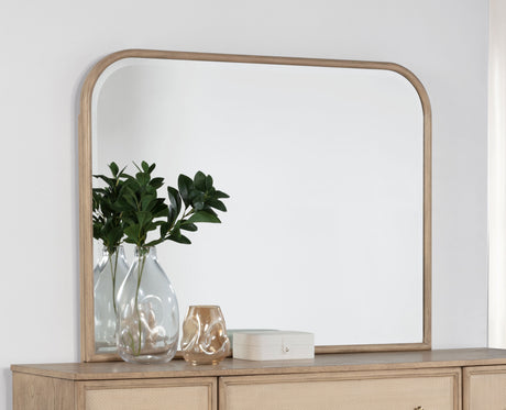 Kailani Beige Oak Dresser Mirror - Ornate Home