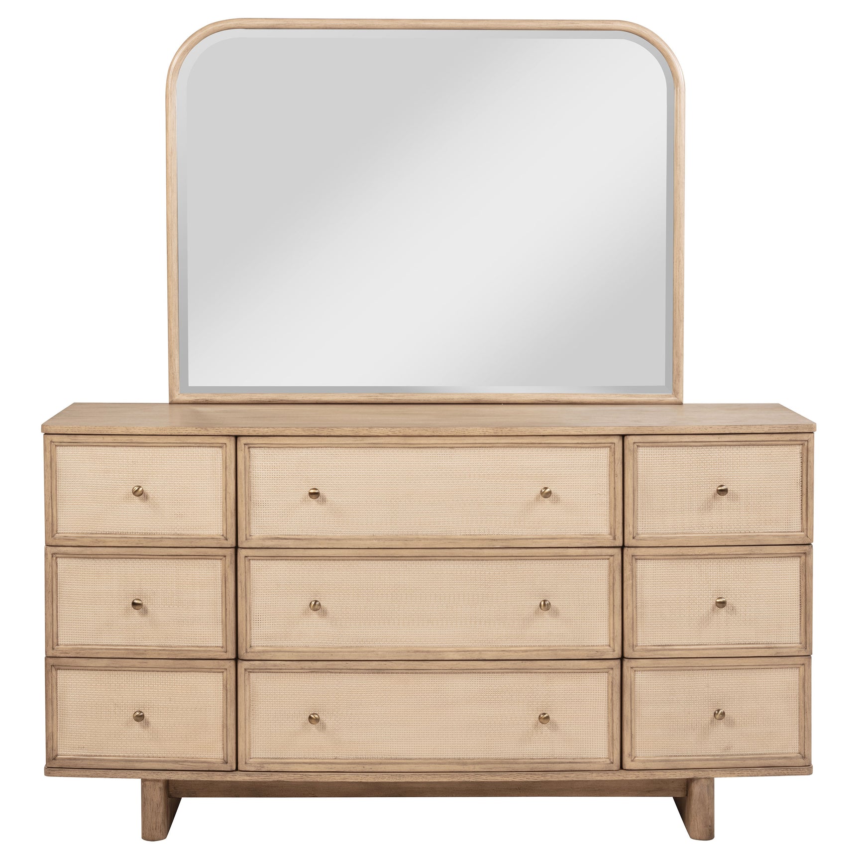 Kailani Beige Oak Dresser and Mirror - Ornate Home