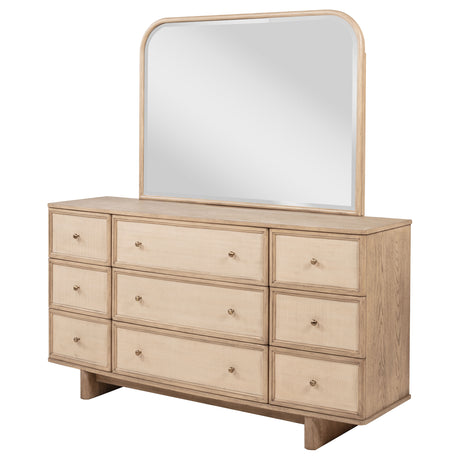 Kailani Beige Oak Dresser and Mirror - Ornate Home
