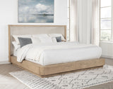 Kailani Beige Oak Eastern King Panel Bed - Ornate Home
