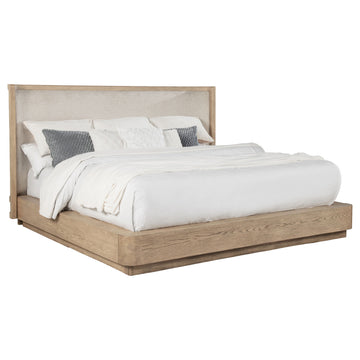 Kailani Beige Oak Eastern King Panel Bed - Ornate Home