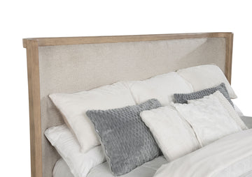 Kailani Beige Oak Eastern King Panel Bed - Ornate Home