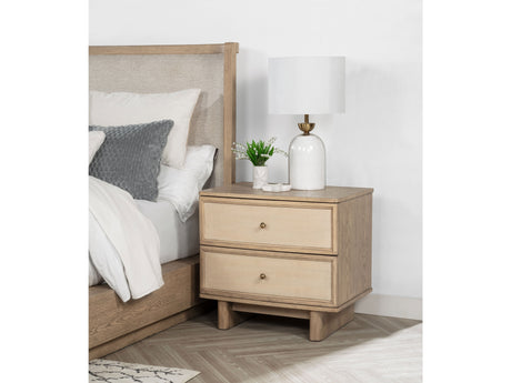 Kailani Beige Oak Nightstand - Ornate Home