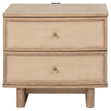 Kailani Beige Oak Nightstand - Ornate Home
