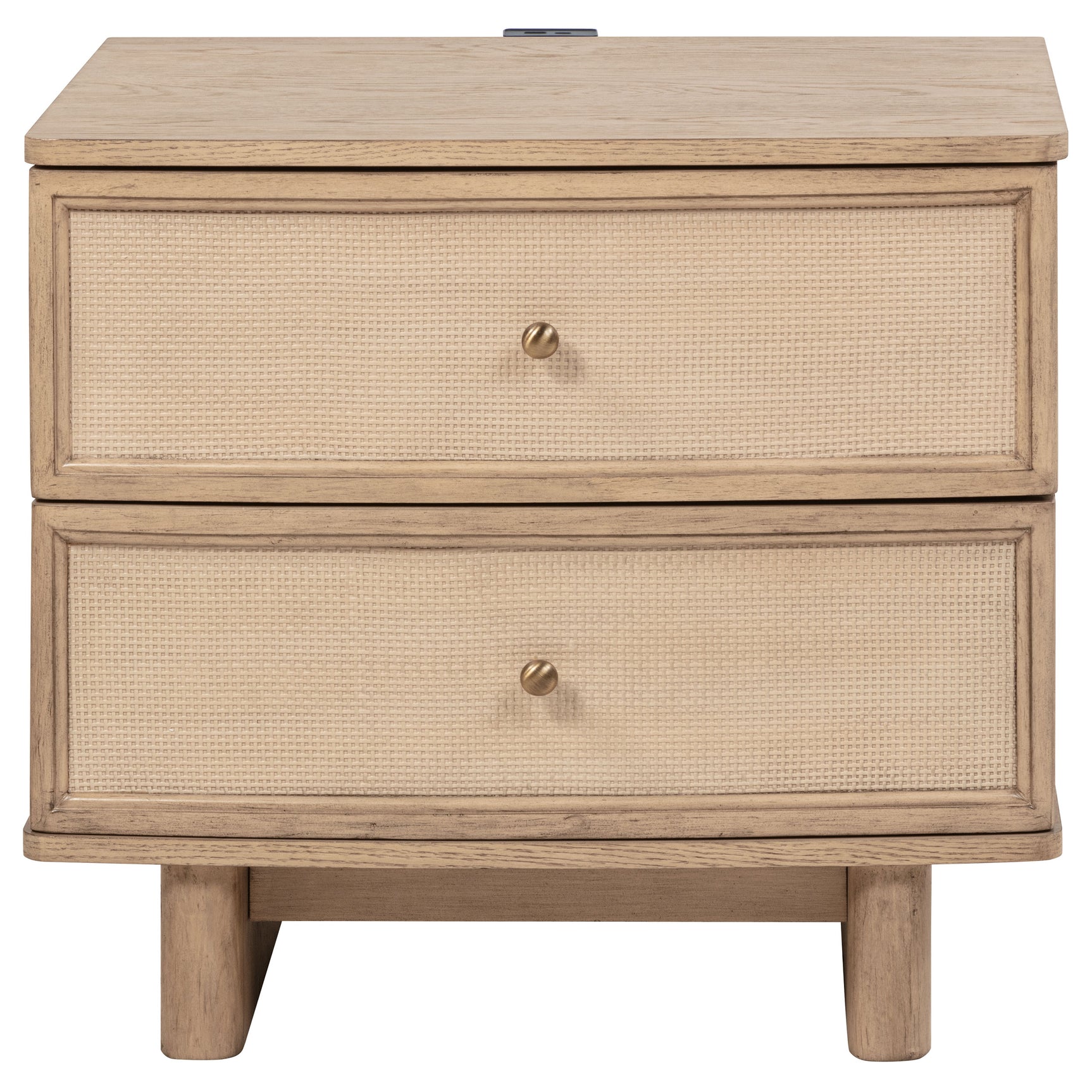 Kailani Beige Oak Nightstand - Ornate Home