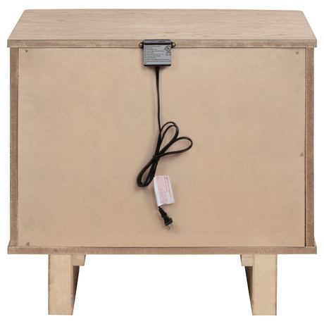 Kailani Beige Oak Nightstand - Ornate Home