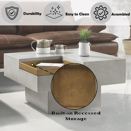 Kailano Gray Coffee Table - Ornate Home