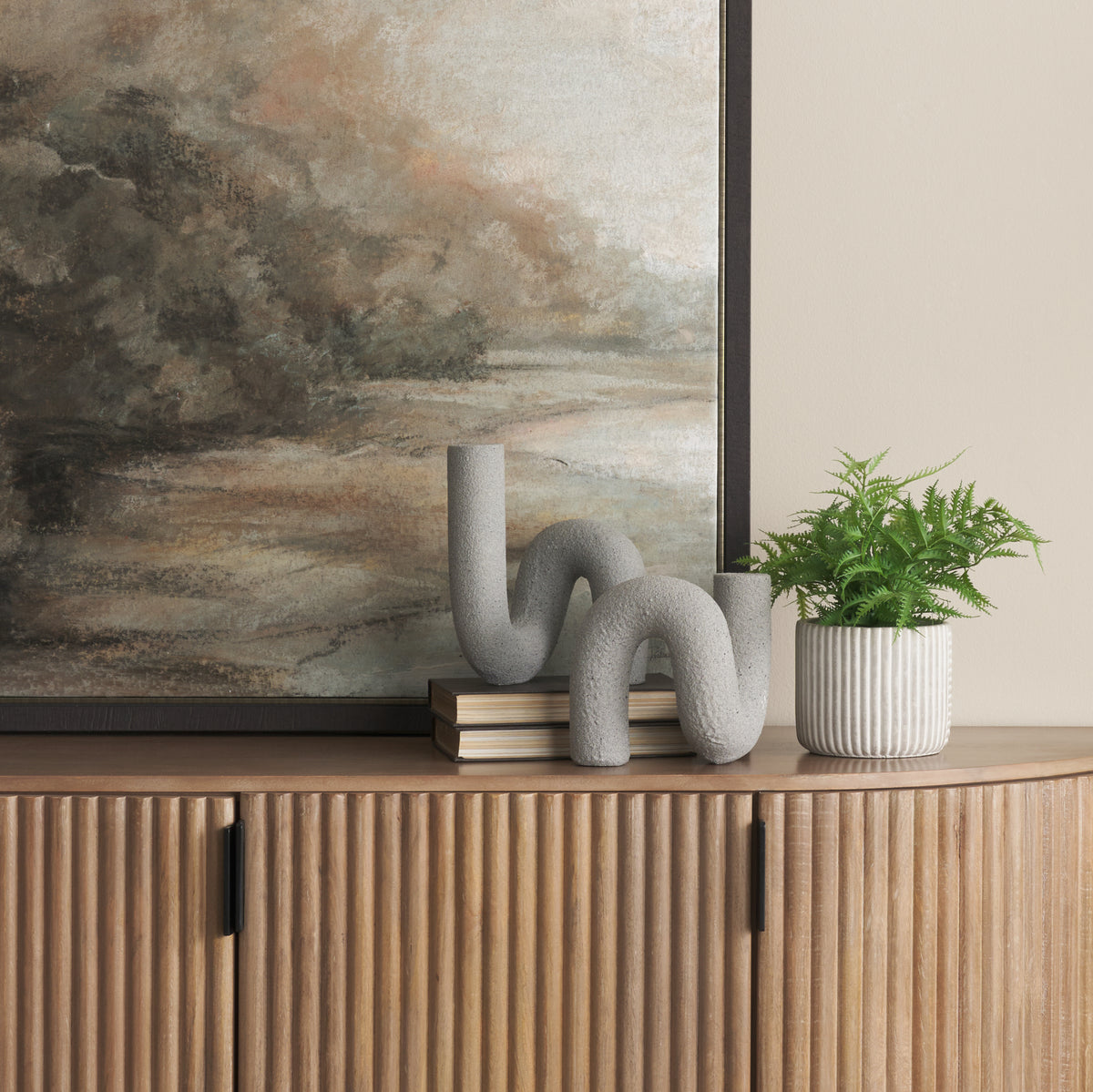 Kailas Gray Resin Textured Concrete Decorative Object - Ornate Home