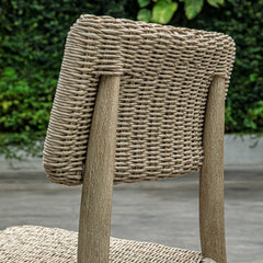 Kailua Gray Outdoor Wicker Dining Chair - Ornate Home