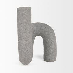 Kailyn Gray Resin Textured Concrete Decorative Object with Concrete Gray