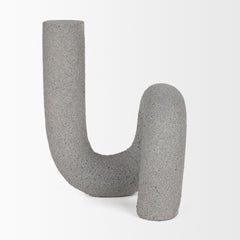 Kailyn Gray Resin Textured Concrete Decorative Object with Concrete Gray