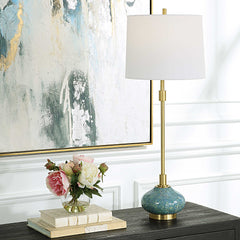 Kaimana Aged Blue Buffet Lamp - Ornate Home
