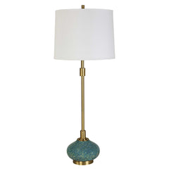 Kaimana Aged Blue Buffet Lamp - Ornate Home