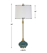 Kaimana Aged Blue Buffet Lamp - Ornate Home