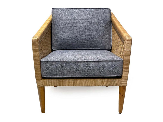 Kaitlin Natural/Blue Accent Chair - Ornate Home
