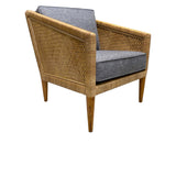 Kaitlin Natural/Blue Accent Chair - Ornate Home