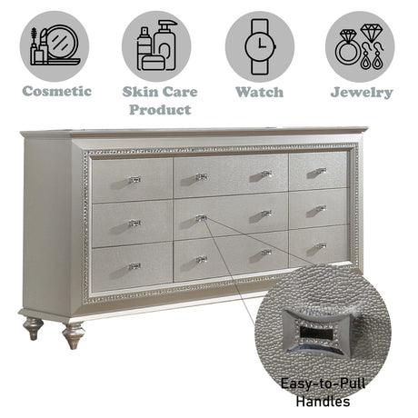 Kaitlyn Champagne Dresser - Ornate Home