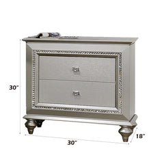 Kaitlyn Champagne Nightstand - Ornate Home