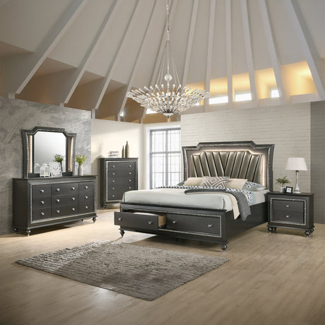 Kaitlyn Metallic Gray Chest - Ornate Home