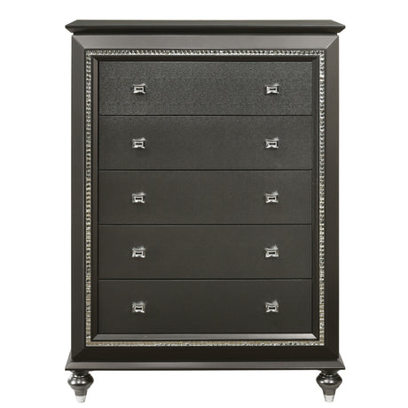 Kaitlyn Metallic Gray Chest - Ornate Home