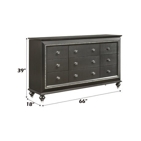 Kaitlyn Metallic Gray Dresser - Ornate Home