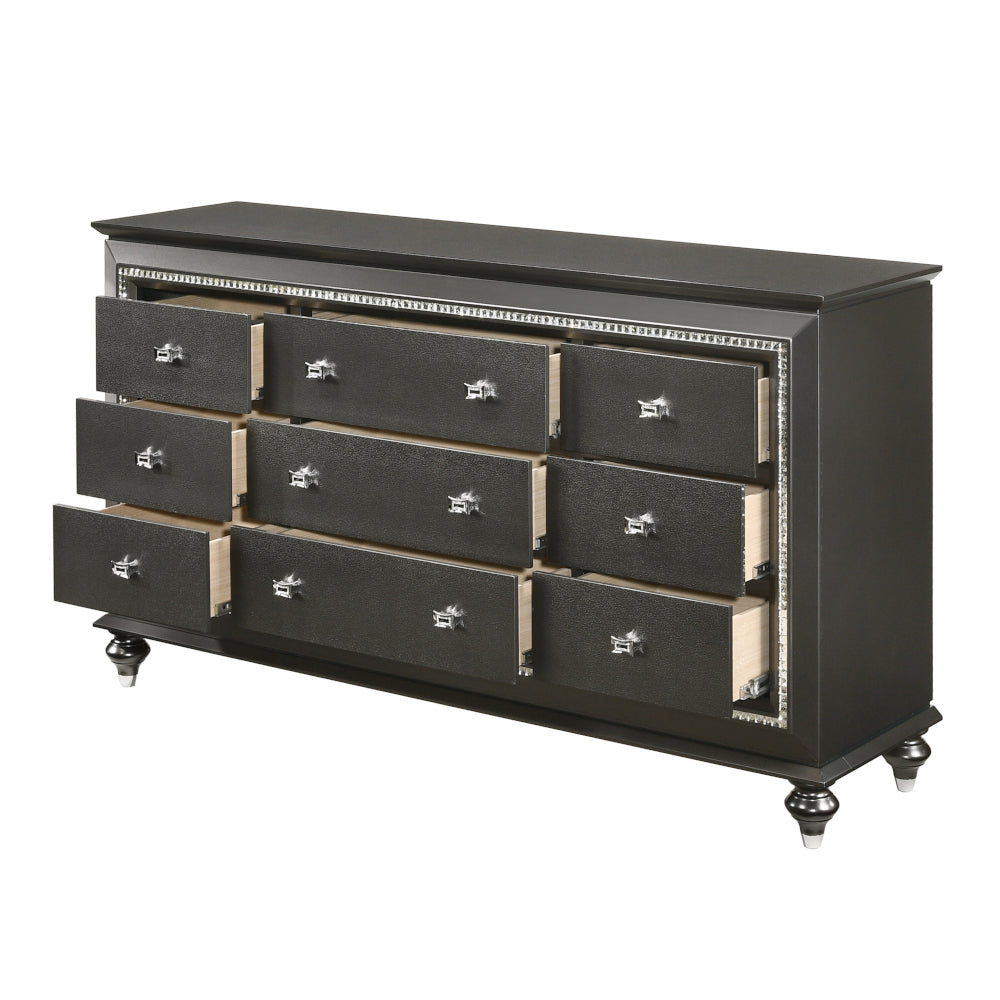 Kaitlyn Metallic Gray Dresser - Ornate Home