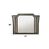 Kaitlyn Metallic Gray Mirror - Ornate Home