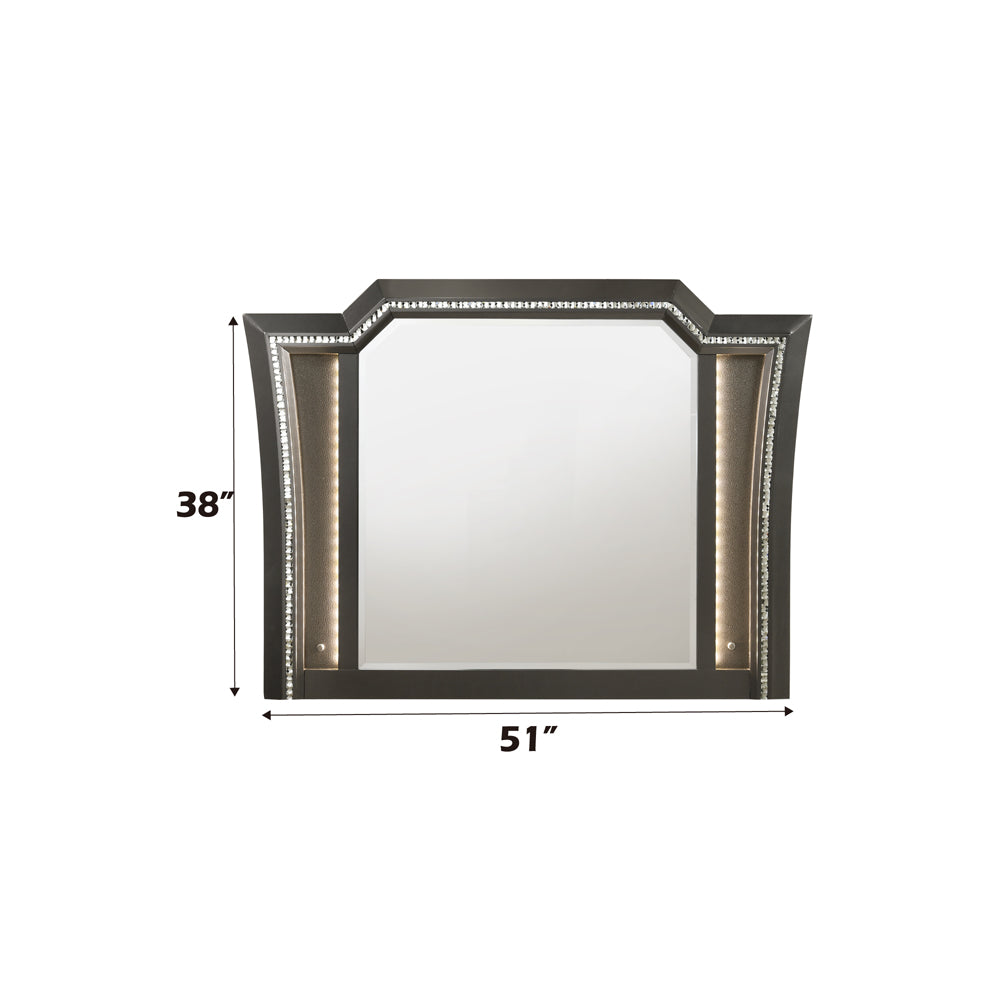 Kaitlyn Metallic Gray Mirror - Ornate Home