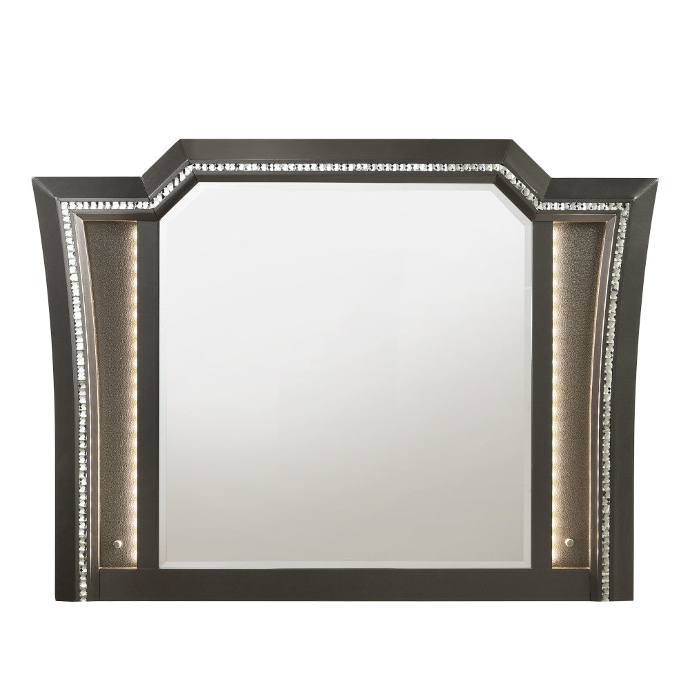 Kaitlyn Metallic Gray Mirror - Ornate Home