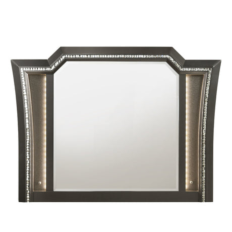Kaitlyn Metallic Gray Mirror - Ornate Home