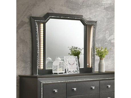 Kaitlyn Metallic Gray Mirror - Ornate Home