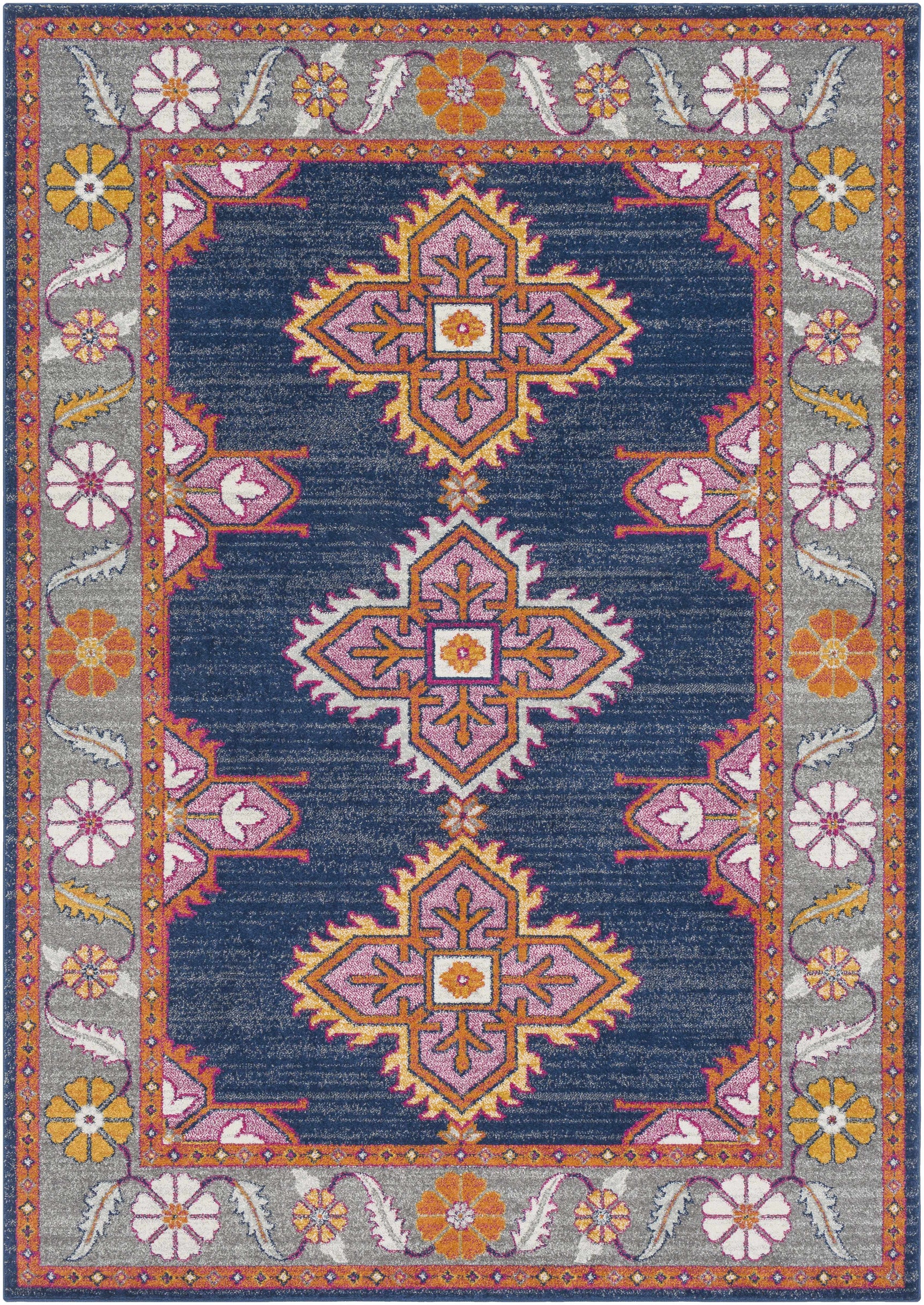 Kaitlyn Navy Area Rug - Ornate Home