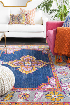 Kaitlyn Navy Area Rug - Ornate Home