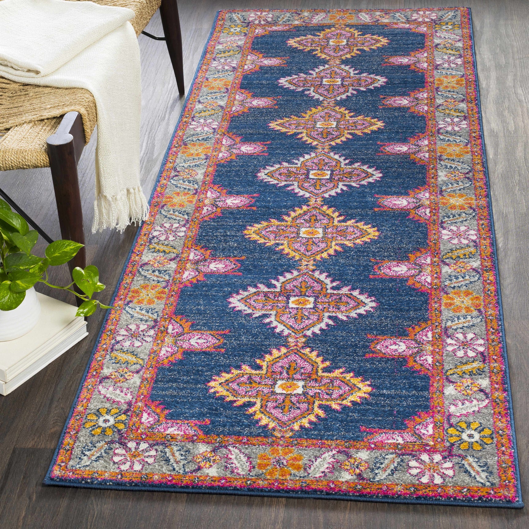 Kaitlyn Navy Area Rug - Ornate Home