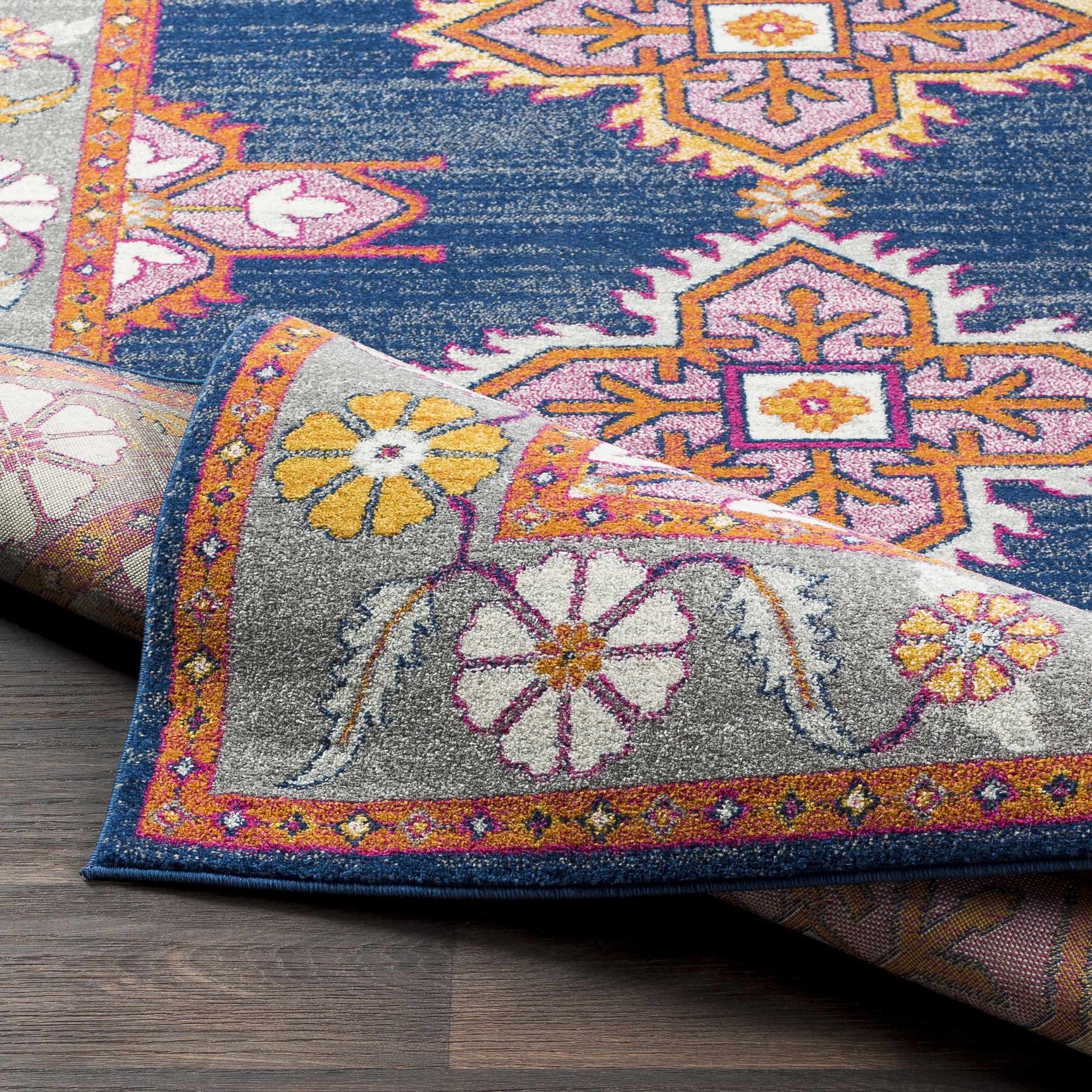 Kaitlyn Navy Area Rug - Ornate Home