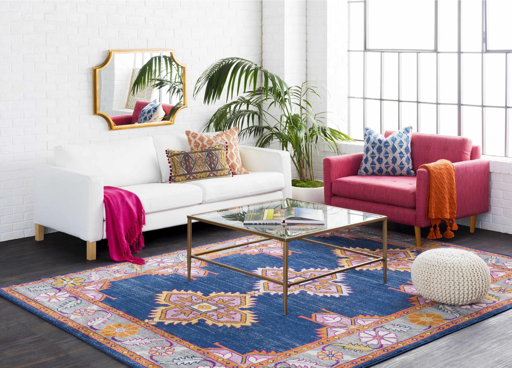 Kaitlyn Navy Area Rug - Ornate Home