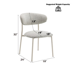 Kalam Gray & Beige Side Chair (Set of 2) - Ornate Home