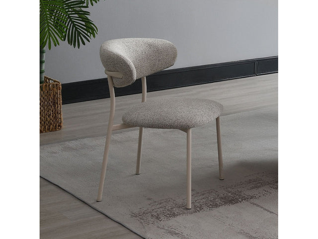 Kalam Gray & Beige Side Chair (Set of 2) - Ornate Home