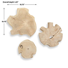 Kalani Wood Outdoor Wall Art (Set of 3) - Ornate Home